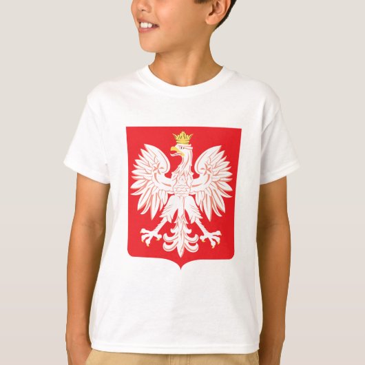Polnisches Eagle-Rot-Schild T-Shirt (Vorderseite)
