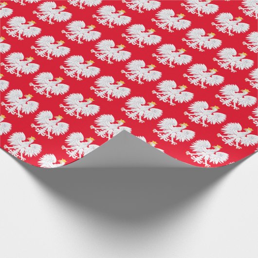 Polnisches Eagle Wrapping Paper Geschenkpapier (Ecke)