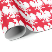 Polnisches Eagle Wrapping Paper Geschenkpapier (Rolleneckpunkt)