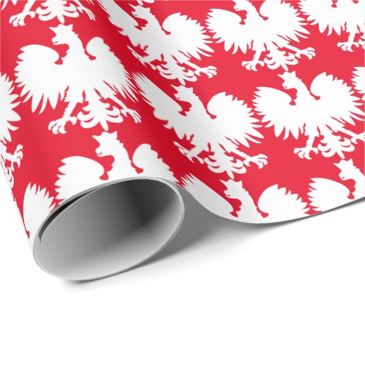 Polnisches Eagle Wrapping Paper Geschenkpapier (Rolleneckpunkt)