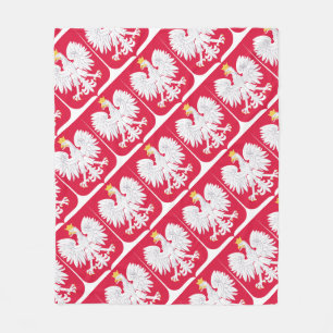 Polnisches Emblem - Polen-Schild - Polska Kraut Fleecedecke