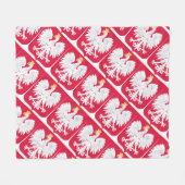 Polnisches Emblem - Polen-Schild - Polska Kraut Fleecedecke (Vorderseite (Horizontal))