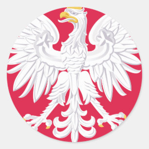 Polnisches Emblem - Polnischer Schild - Polska her Runder Aufkleber