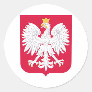 Polnisches Emblem - Polnischer Schild - Polska her Runder Aufkleber
