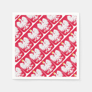 Polnisches Emblem - Polnischer Schild - Polska her Serviette