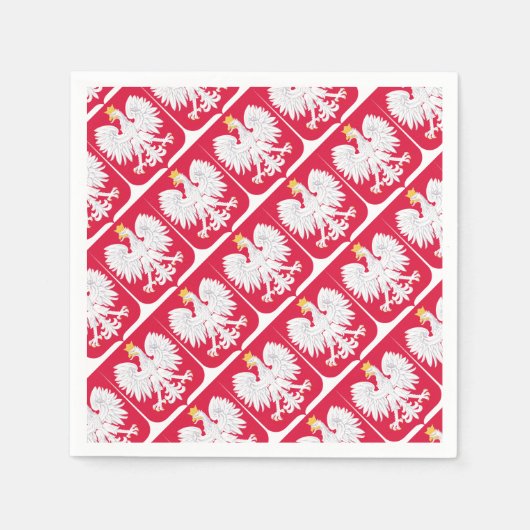 Polnisches Emblem - Polnischer Schild - Polska her Serviette (Vorderseite)