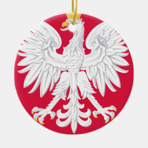 Polnisches Emblem - Polnischer Schild - Polska-Kr Keramik Ornament