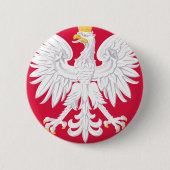 Polnisches Emblem - Polnischer Schild - Polska-Krä Button (Vorderseite)
