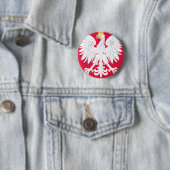Polnisches Emblem - Polnischer Schild - Polska-Krä Button (Beispiel)