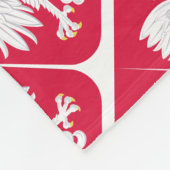 Polnisches Emblem - Polnischer Schild - Polska-Krä Fleecedecke (Ecke)
