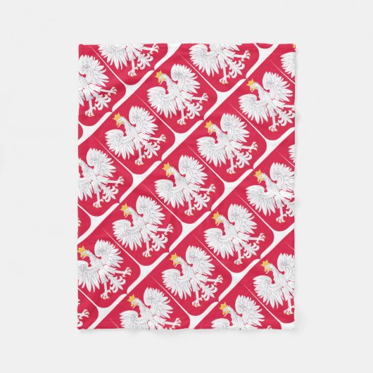 Polnisches Emblem - Polnischer Schild - Polska-Krä Fleecedecke (Vorderseite)