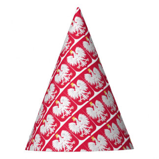 Polnisches Emblem - Polnischer Schild - Polska-Krä Partyhütchen