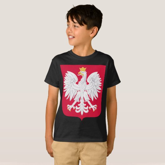 Polnisches Emblem - Polnischer Schild - Polska-Krä T-Shirt (Vorne ganz)