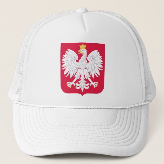 Polnisches Emblem - Polnischer Schild - Polska-Krä Truckerkappe (Vorderseite)