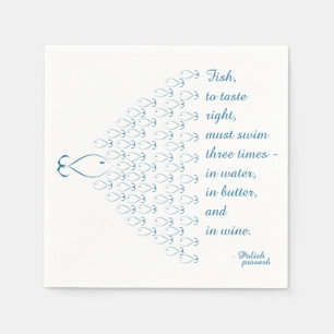 Polnisches Fischsprichwort Napkin Serviette