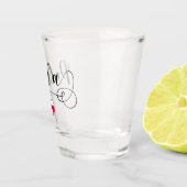 Polnisches Flaggen-Herz, Polska, Polen Schnapsglas (Rechts)