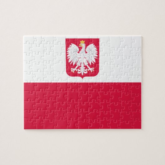 Polnisches FlaggenEmblem - Polska Polen - Herb Pol Puzzle (Horizontal)