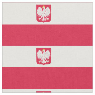 Polnisches FlaggenEmblem - Polska Polen - Herb Pol Stoff