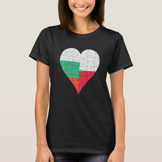 Polnisches Flaggenherz T-Shirt (Vorderseite)