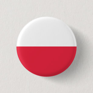 Polnisches Flaggenzeichen Button