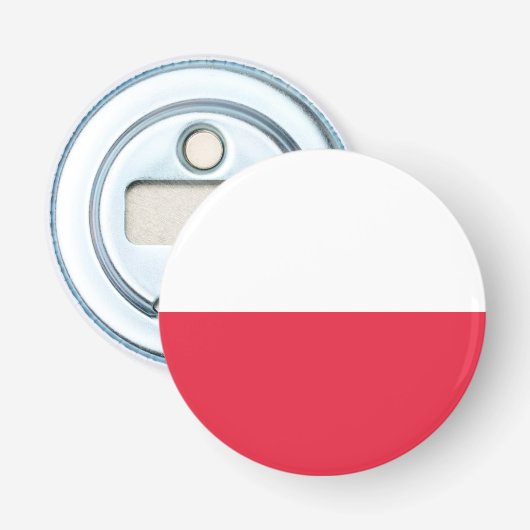 Polnisches Flaggenzeichen Flaschenöffner (Vorderseite)