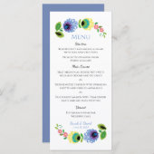 Polnisches Folk Blume Gelbe Hochzeitmenü Menükarte (Vorne/Hinten)