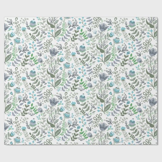 Polnisches Folkkunstmuster für die polnische Blume Geschenkpapier (Flach)