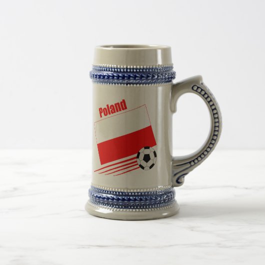 Polnisches Fußball-Team Bierglas (Rechts)