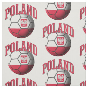 Polnisches Fußballball-Muster Stoff