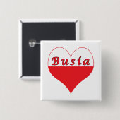 Polnisches Herz Button (Vorne & Hinten)