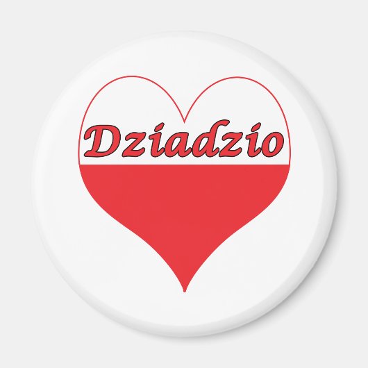 Polnisches Herz Dziadzio Magnet (Vorne)