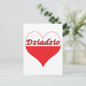 Polnisches Herz Dziadzio Postkarte (Stehend Vorderseite)