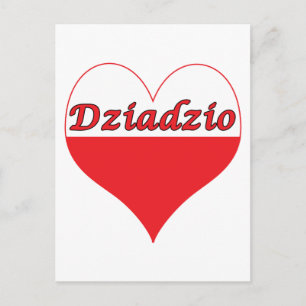 Polnisches Herz Dziadzio Postkarte