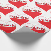 Polnisches Herz Dziadziu Geschenkpapier (Ecke)