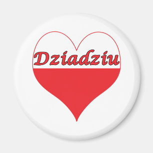 Polnisches Herz Dziadziu Magnet
