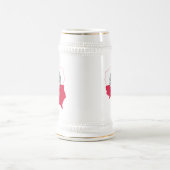 Polnisches Karten-Flaggen-Bier Stein Bierglas (Mittel)