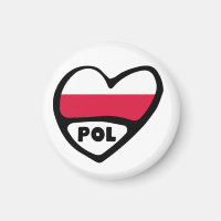 Polnisches Ländercode Flaggenherz, POL