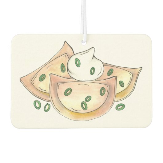 Polnisches Lebensmittel Pierogi Dumplings Slowakis Autolufterfrischer (Vorderseite)