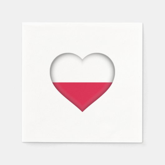 Polnisches Liebe Papier Napkins Serviette (Vorderseite)