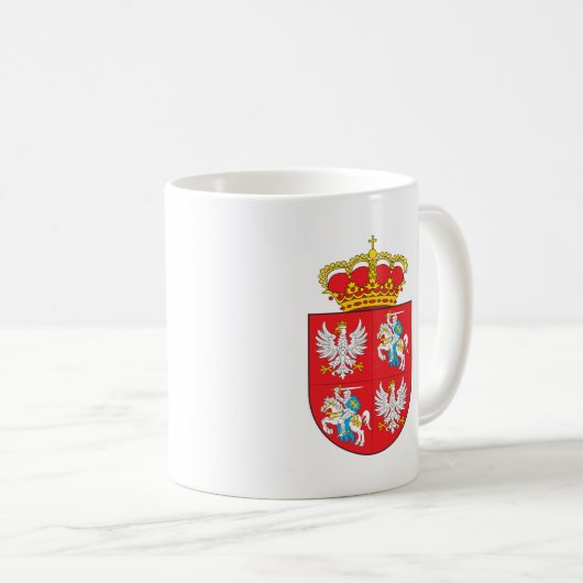 Polnisches litauisches Commonwealth-Wappen Kaffeetasse (VorderseiteRechts)