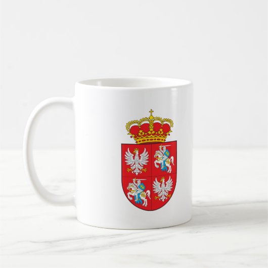 Polnisches litauisches Commonwealth-Wappen Kaffeetasse (Links)