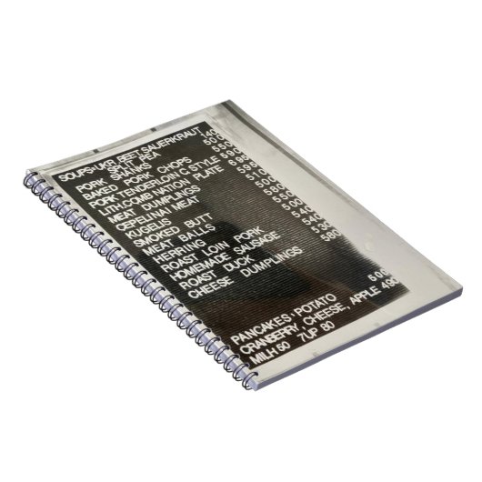 Polnisches litauisches Menü "Old School Recipé" Notizblock (Rechte Seite)