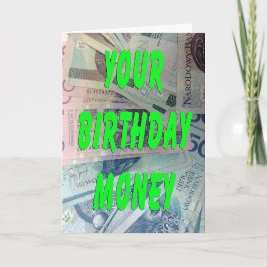 Polnisches Loti Birthday Money Karte (Vorderseite)