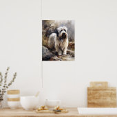 Polnisches Lowland Sheepdog Hund Art Print Poster (Küche)