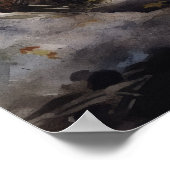 Polnisches Lowland Sheepdog Hund Art Print Poster (Ecke)