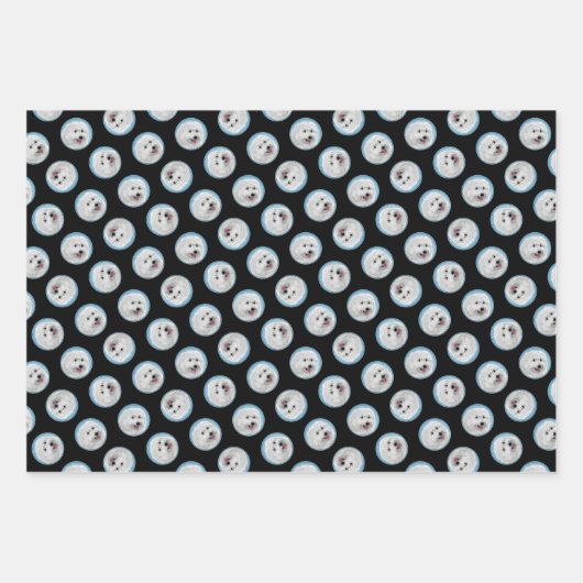 Polnisches Lowland Sheepdog Malerei Original Hunde Geschenkpapier Set (Vorderseite 3)