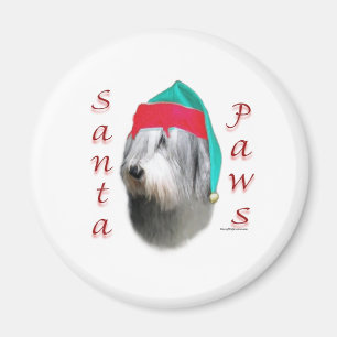 Polnisches Lowland Sheepdog Santa Paws Magnet