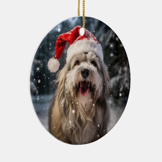 Polnisches Lowland Sheepdog Weihnachtsschmuck (Rechts)