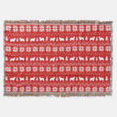 Polnisches Lowland Sheepdogs Christmas Pattern Red Decke (Vorderseite)