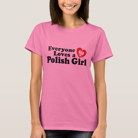 Polnisches Mädchen T-Shirt (Vorderseite)